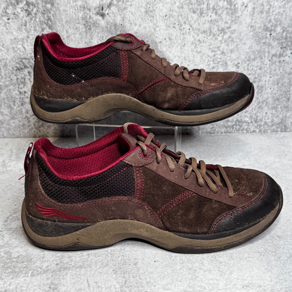 Dansko Brown Burgundy Suede Sabrina Lace Up Walking Shoes Sneakers Womens 39 - Picture 4 of 12